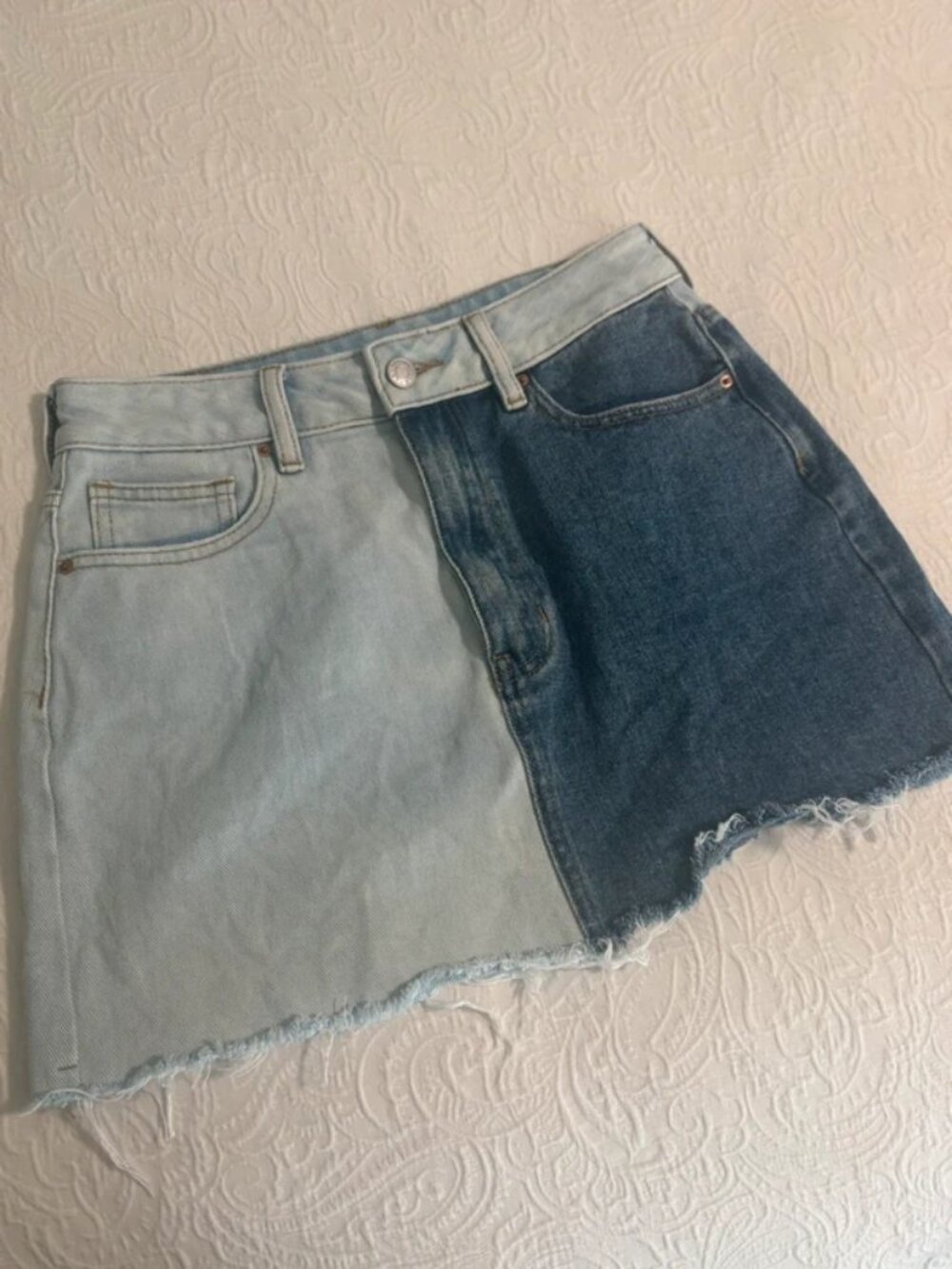 PacSun Women's Blue and Navy Mini Skirt